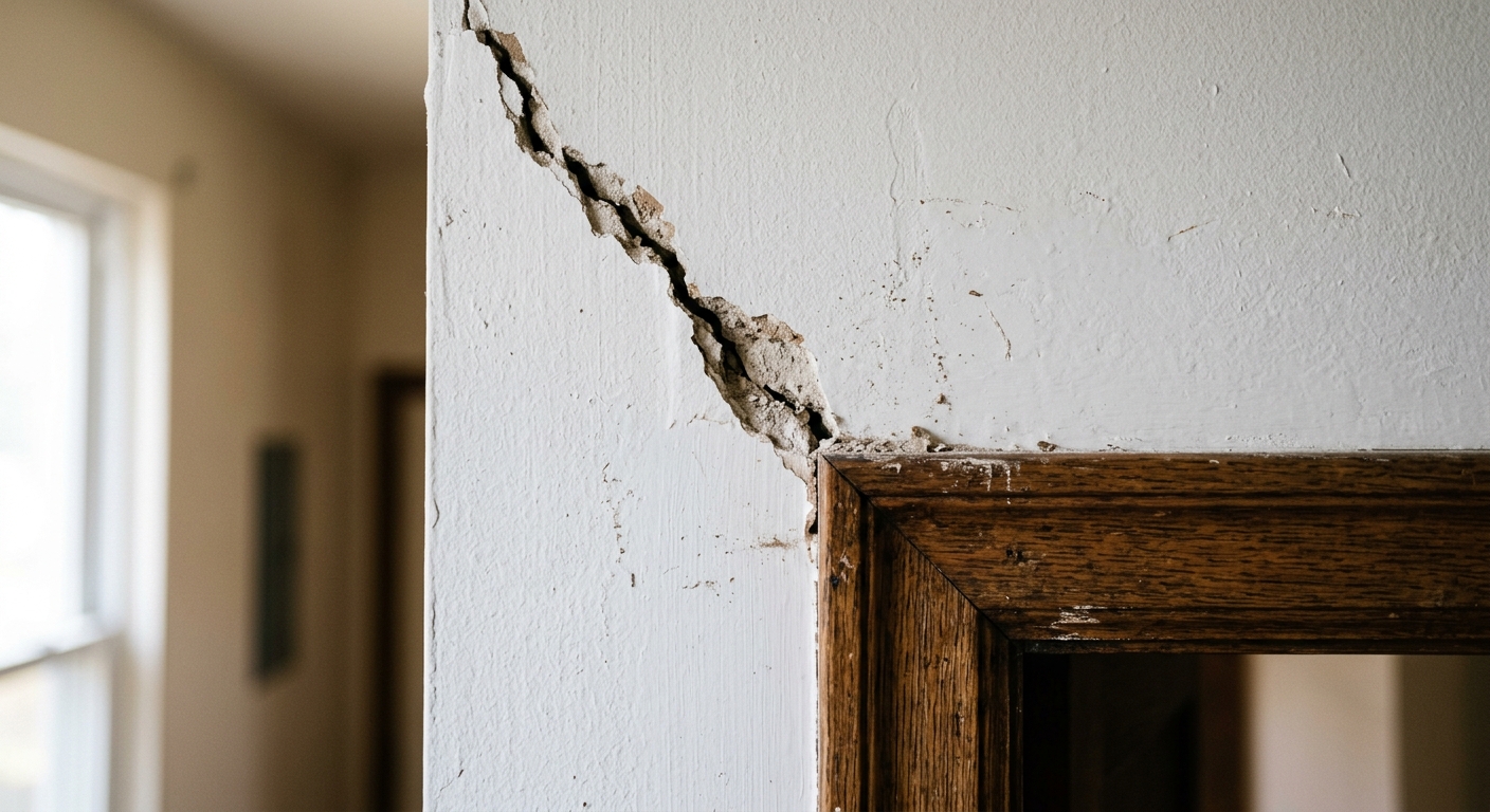 How to Tell if a Wall is Load-Bearing Before a Mercer Island Kitchen Remodel Cracked drywall above door frame