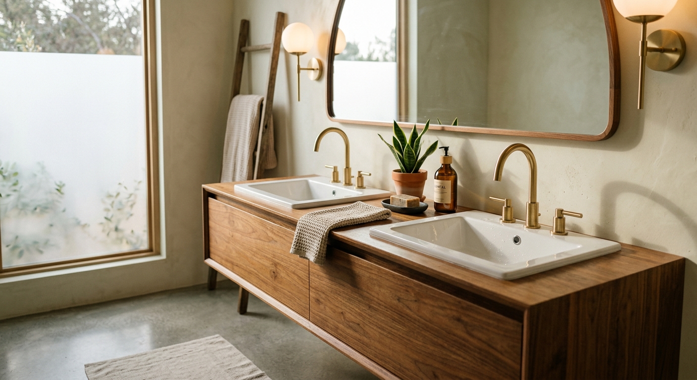 Luxury vanity with double sinks