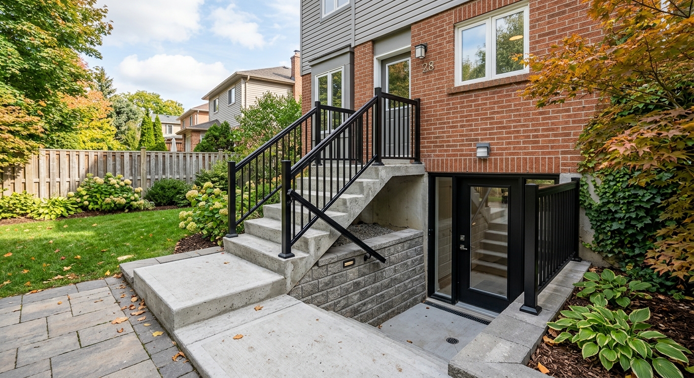 Private basement entrance for ADU