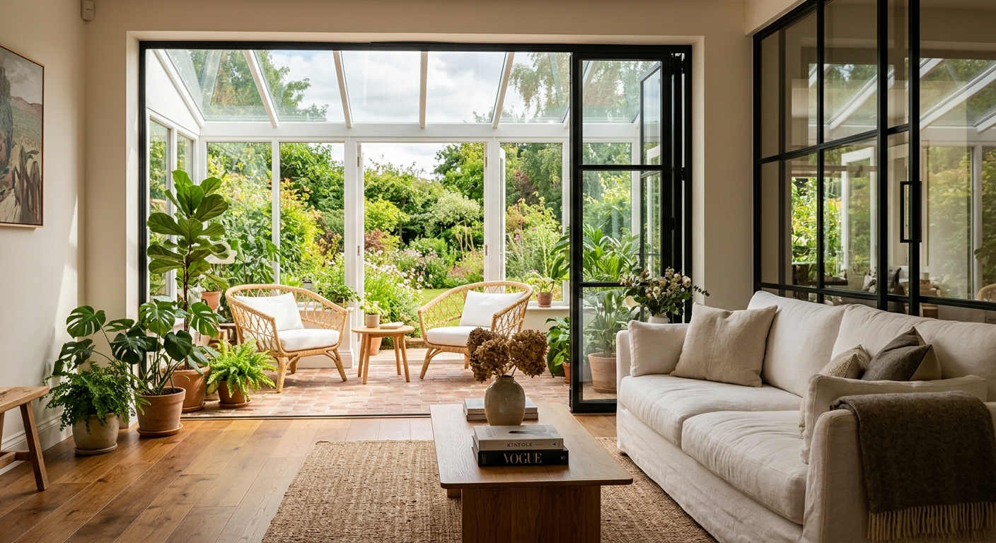 Seamless interior transition in home addition