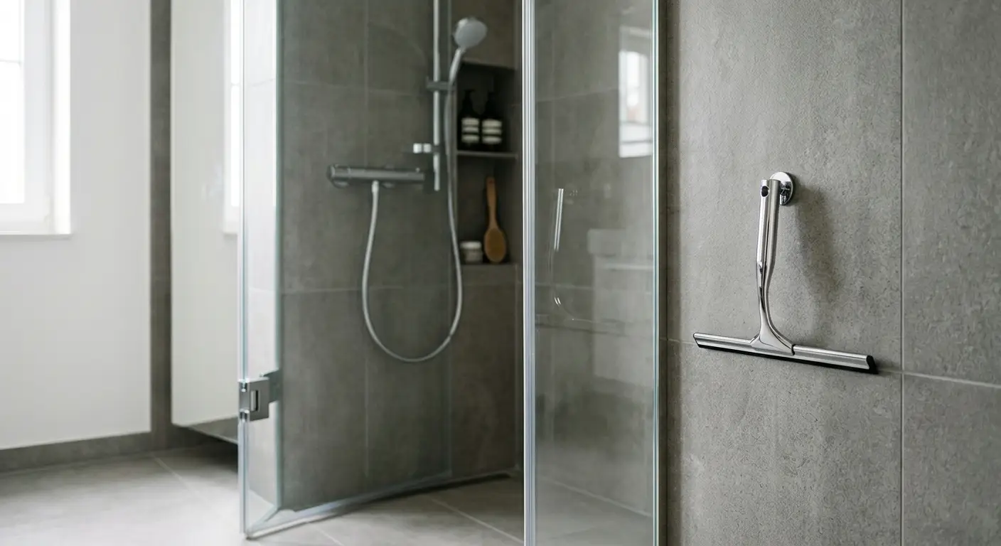 Squeegee in a modern shower
