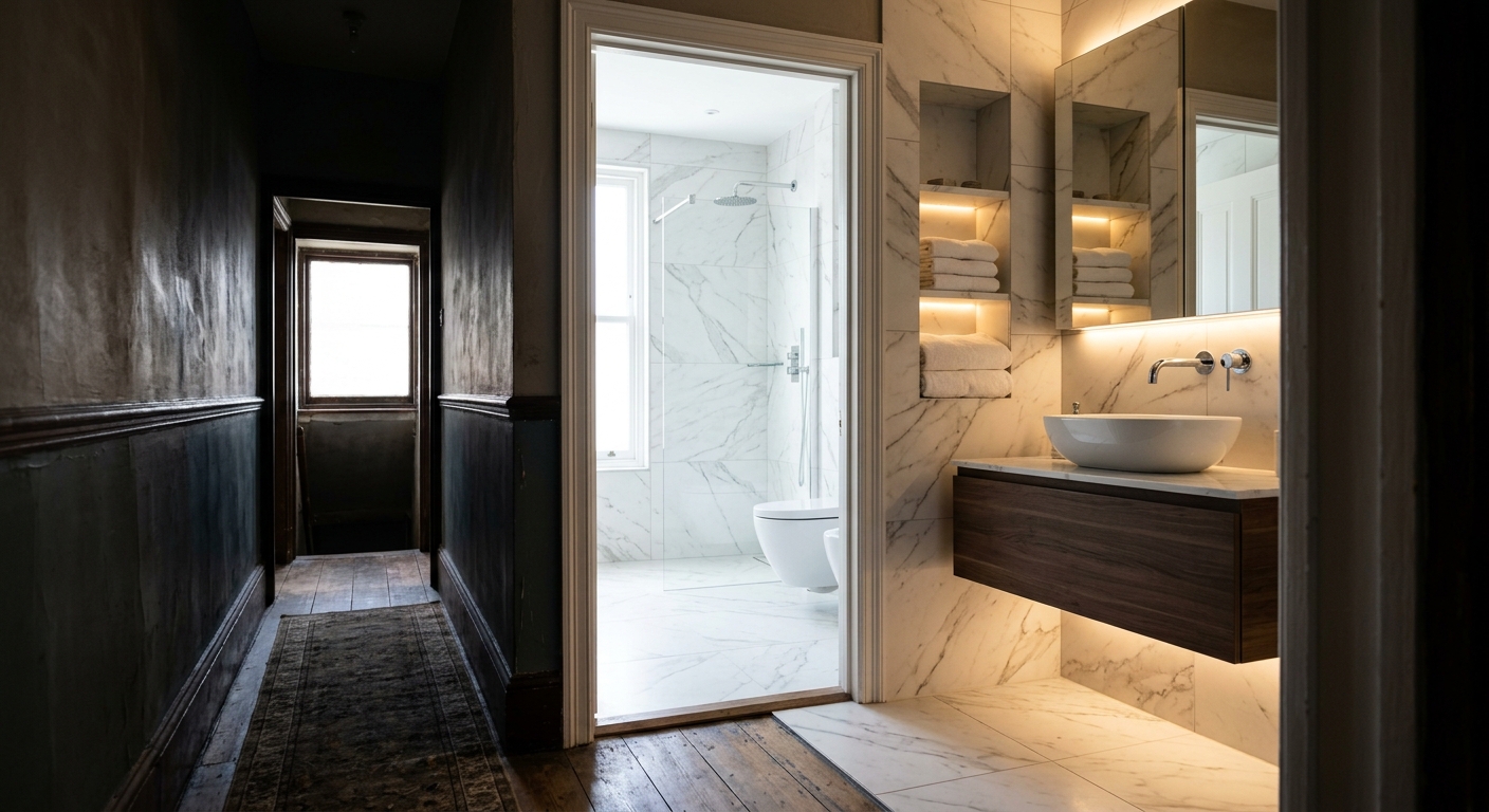 floating vanity expanding floor space