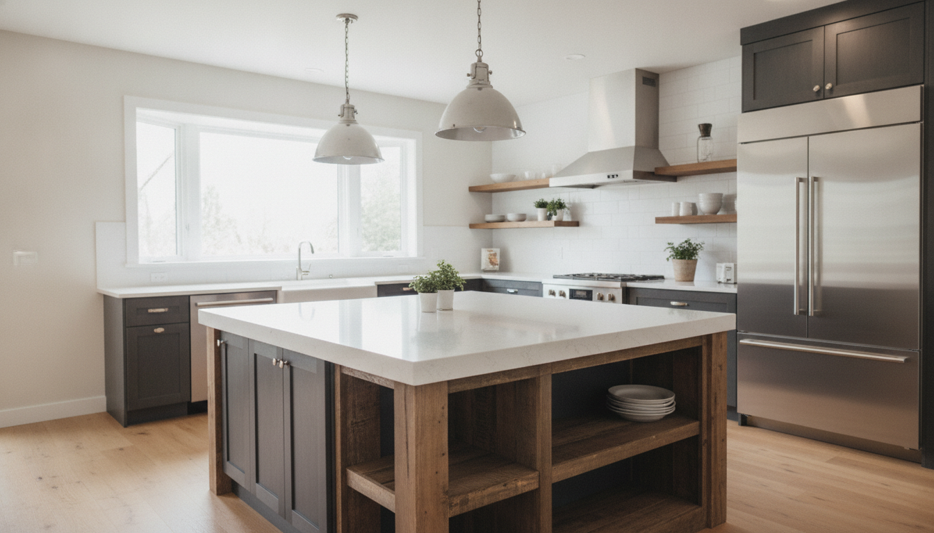 Upscale Bellevue Kitchen Renovations: Design Options and Cost Expectations High-end stainless steel smart appliances integrated into a minimalist open-concept kitchen layout